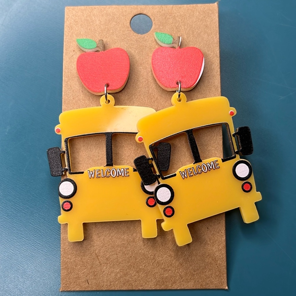 School Bus Earrings